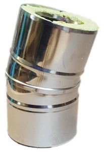 Kolano TURBO 15-45 stopni izolowane nierdzewne 60/100