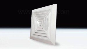 Kratka wentylacyjna sufitowa KKS 165/165 biała