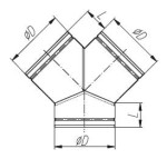 Trójnik wentylacyjny ocynkowany fi315 typu "Y"