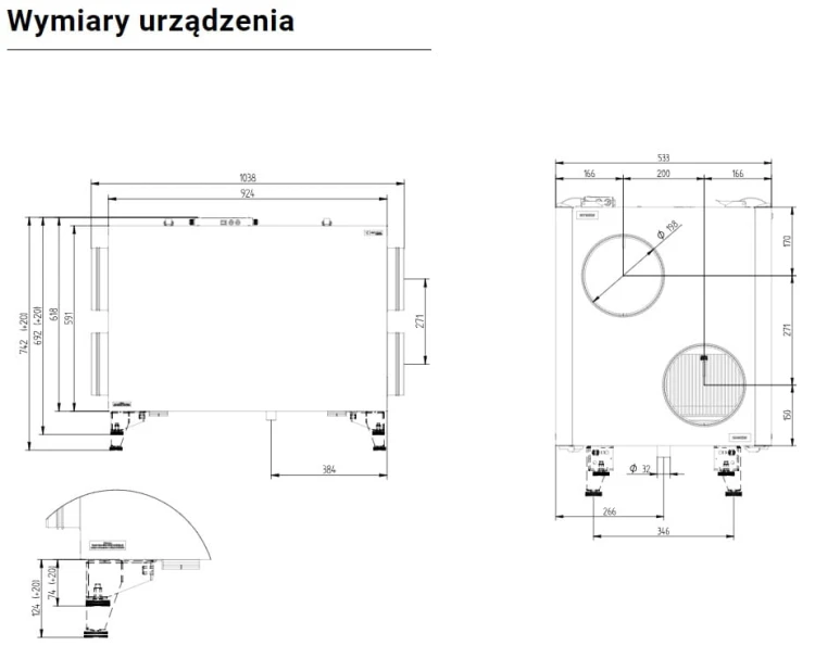 Rekuperator poziomy HC4 HE Basic