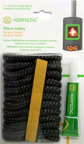 HERMETIC Zestaw naprawczy do kominka 6mm 2,45m