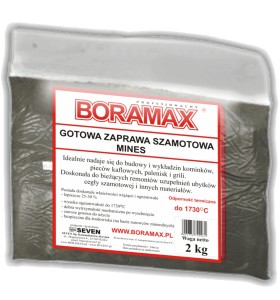 Gotowa zaprawa szamotowa, zduńska glinka do pieców BORAMAX 2kg
