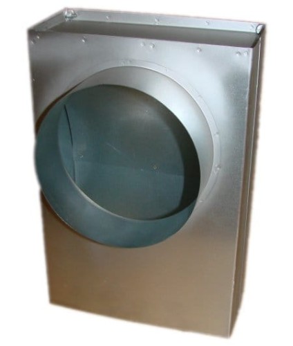 Kolano ocynkowane 50x150 ze zmianą przekroju z prostokąta na okrąg