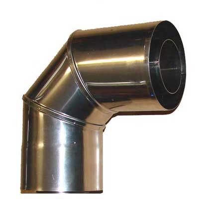 Kolano dwuścienne 90 stopni fi100/150 Nierdzewne