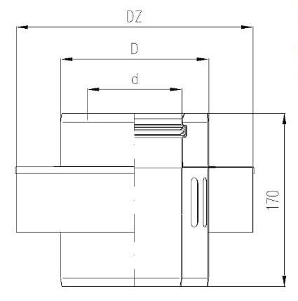 Czerpnia powietrza TURBO izolowana nierdzewna 130/180