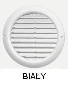 Kratka wentylacyjna MW 150kos okrągła z kołnierzem fi 150 Biała