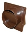 Kratka wywiewna z daszkiem KRD brązowa 1