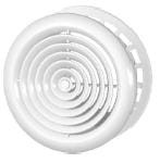 Kratka wentylacyjna okrągła sufitowa z kołnierzem inst. fi 150mm MW 150ke