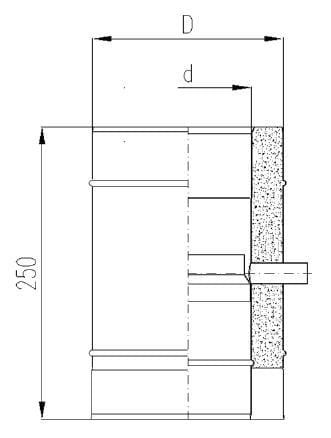 Odskraplacz izolowany ocynkowany przelotowy fi180/230