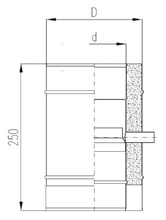 Odskraplacz izolowany ocynkowany przelotowy fi180/230