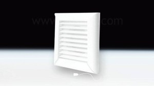 Kratka kwadratowa z żaluzją NKM fi125 biała