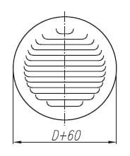 Czerpnia/wyrzutnia wentylacyjna ocynkowana fi315