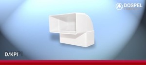 Kolano pionowe płaskie 90 stopni 220x55