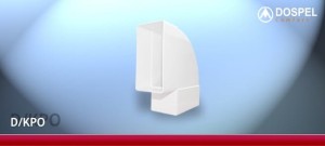 Kolano poziome płaskie 90 stopni 220x55