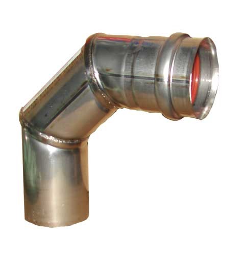 Kolano jednościenne 90 stopni fi110 Nierdzewne