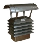 Nasada kominowa pierścieniowa prostokątna z daszkiem 14x25 cm żaroodporna