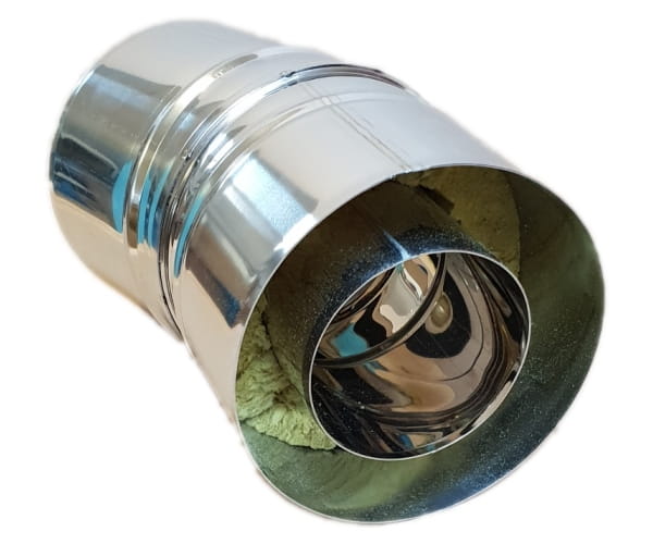 Kolano TURBO 15-45 stopni izolowane nierdzewne 60/100