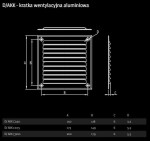 Kratka aluminiowa kwadratowa D/AKK