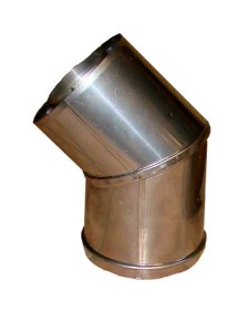 Kolano dwuścienne 15-45 stopni fi80/125 Nierdzewne