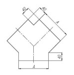 Trójnik płaski ocynkowany 50x150 typu "Y"