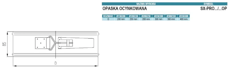 Opaska ocynkowana fi200/250