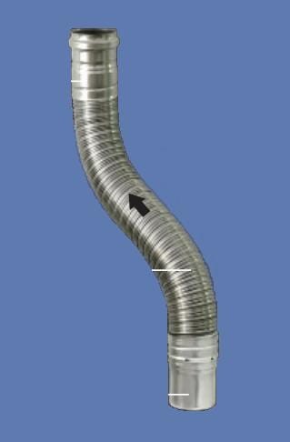 TURBO Rura elastyczna dwuwarstwowa 1m fi80