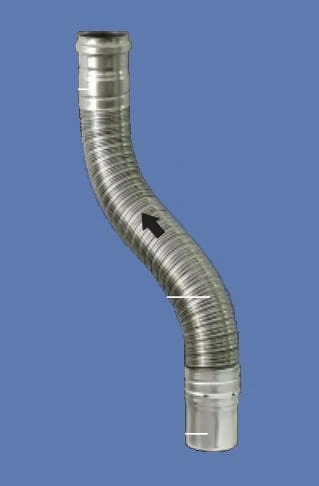 TURBO Rura elastyczna dwuwarstwowa 1m fi80
