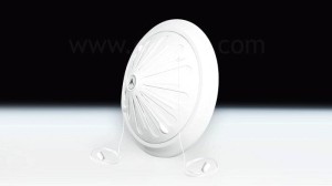 Kratka okrągła wywiewna z żaluzją D/15 WR biała