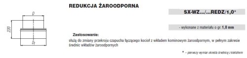 Redukcja żaroodporna NTP fi160/...