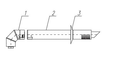 ARISTON 60/100 -80/125 Zestaw wylotu bocznego AR redukcyjny nierdzewny