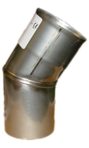 Kolano stałe nierdzewne 30 stopni fi100