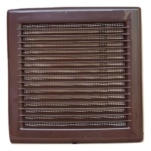 Kratka wentylacyjna kwadratowa DL/RW 165/165 brązowa