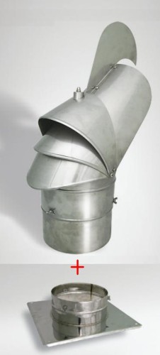 Rotoflex PLUS fi150 z płytą dachową otwierany