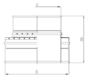Opaska TURBO nierdzewna 150/200