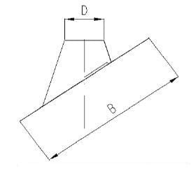 Przepust dachowy 25-45 stopni z kołnierzem fi200