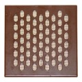 Kratka metalowa ścienna do wewnątrz D/TKM 14x14 brązowa