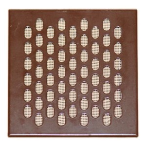 Kratka metalowa ścienna do wewnątrz D/TKM 14x14 brązowa