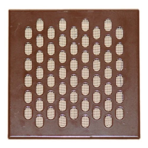 Kratka metalowa ścienna do wewnątrz D/TKM 14x14 brązowa