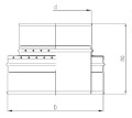 Płaskie zamknięcie komina TURBO nierdzewne 350/400