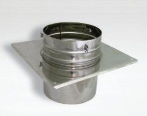 Turboflex Płyta dachowa fi150 z podstawą nyplową nierdzewna