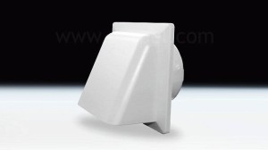 Kratka wywiewna z daszkiem KRD biała