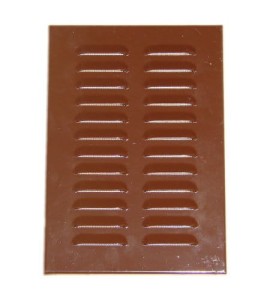 Kratka metalowa ścienna na zewnątrz D/AK 14x21 brązowa