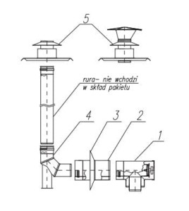 VAILLANT 60/100 - 80/125 Zestaw przyłączeniowy w szacht V redukcyjny biały