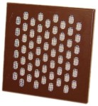Kratka metalowa ścienna do wewnątrz D/TKM 14x14 brązowa
