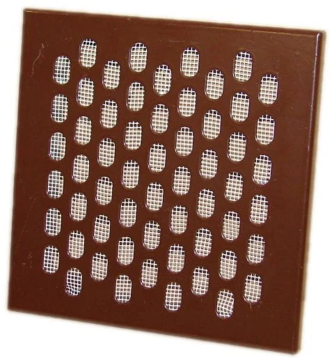Kratka metalowa ścienna do wewnątrz D/TKM 14x14 brązowa