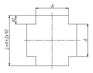 Czwórnik płaski ocynkowany 50x150