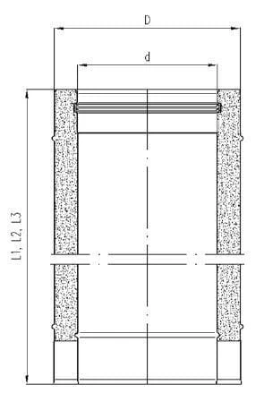 Rura TURBO izolowana nierdzewna 250/300 1m
