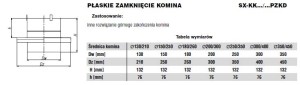 Płaskie zamknięcie komina DK fi300/400
