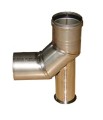 Kolano jednościenne 90 stopni z podstawką fi60 Nierdzewne