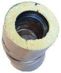Kolano TURBO 15-45 stopni izolowane nierdzewne 60/100